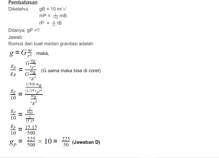 Hukum Gravitasi Newton Dan Kepler Materi Fisika Kelas 10