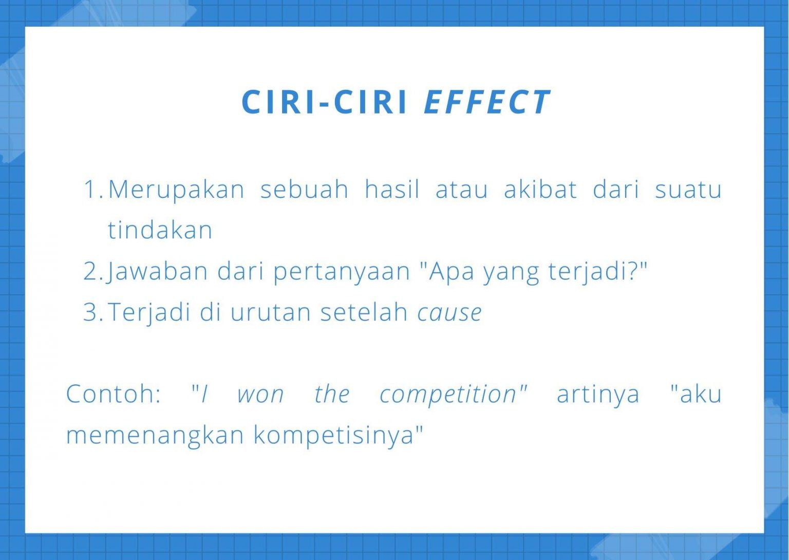 Cause And Effects - Materi Bahasa Inggris Kelas 11